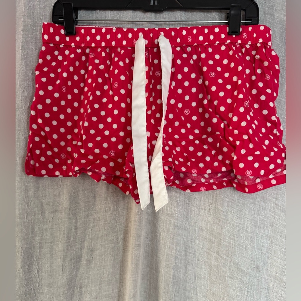 NWOT Victoria’s Secret Hot Pink Polka Dot Shorts Sz M